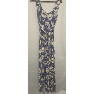 A Pea in the Pod Maternity Dress Maxi Purple Floral Small